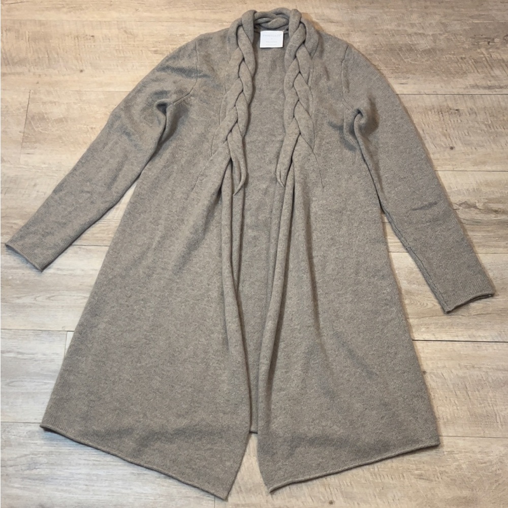Frontgate Women’s 100% Cashmere Braided Cardigan Size Medium